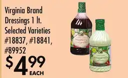 Smart & Final Virginia Brand Dressings offer