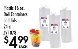Smart & Final Plastic 16 oz. Deli Containers and Lids offer