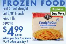 Smart & Final First Street Straight Cut 3/8 French Fries 5 lb offer