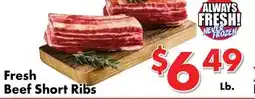 Valley Marketplace Fresh Beef Short Ribs offer