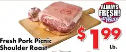 Valley Marketplace Fresh Pork Picnic Shoulder Roast offer