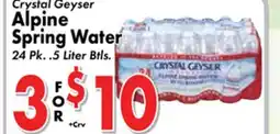 Valley Marketplace Crystal Geyser Alpine Spring Water offer