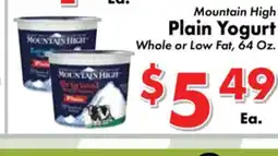 Valley Marketplace Mountain High Plain Yogurt offer