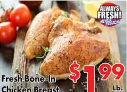 Valley Marketplace Fresh Bone-In Chicken Breast offer