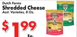 Valley Marketplace Dutch Farms Shredded Cheese offer