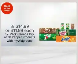 Walgreens 12-Pack Canada Dry or Dr Pepper Products offer