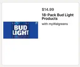 Walgreens 18-Pack Bud Light Products offer