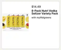 Walgreens 8-Pack Nutri Vodka Seltzer Variety Pack offer