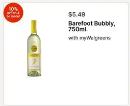 Walgreens Barefoot Bubbly, 750ml offer