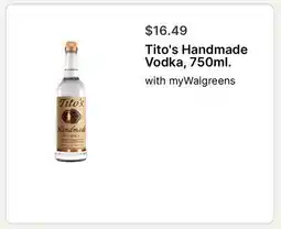 Walgreens Tito's Handmade Vodka offer
