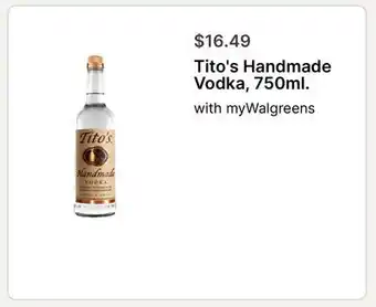 Walgreens Tito's Handmade Vodka offer