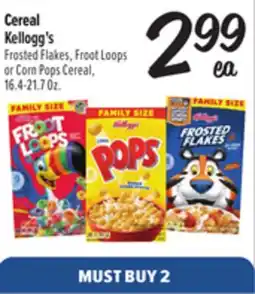 El Super Fresh Kellogg's Frosted Flakes, Froot Loops or Corn Pops Cereal offer