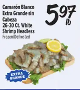 El Super Fresh Camarón Blanco Extra Grande sin Cabeza offer
