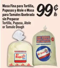 El Super Fresh Masa Fina para Tortilla,Pupusas y Atole o Masa para Tamales Quebrada sin Preparar offer