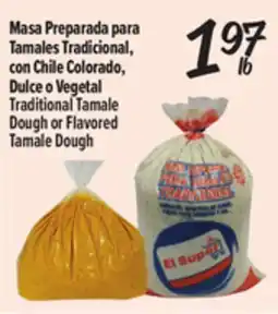 El Super Fresh Masa Preparada para Tamales Tradicional, con Chile Colorado, Dulce o Vegetal offer