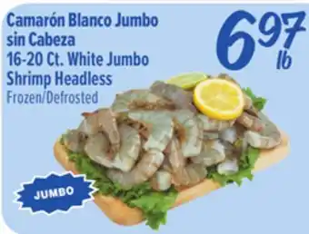 El Super Fresh Camarón Blanco Jumbo sin Cabeza offer