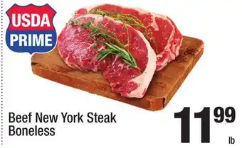 Super King Markets Beef New York Steak Boneless offer