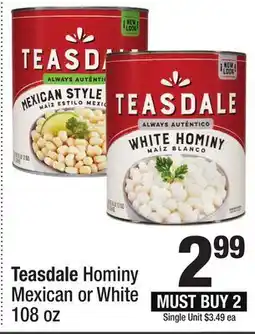 Super King Markets Teasdale Hominy Mexican or White offer