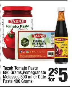 Super King Markets Tazah Tomato Paste 680 Grams, Pomegranate Molasses 300 ml or Date Paste 400 Grams offer
