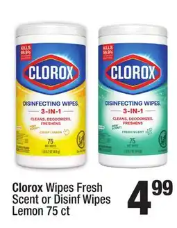 Super King Markets Clorox Wipes Fresh Scent or Disinf Wipes Lemon offer