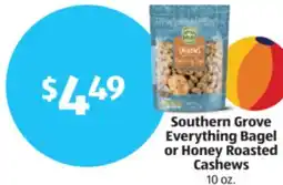 Aldi Southern Grove Everything Bagel or Honey Roasted Cashews offer