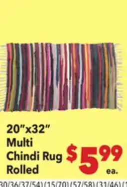 Vallarta Supermarkets 20x32 Multi Chindi Rug Rolled offer