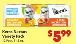 Vallarta Supermarkets Kerns Nectars Variety Pack offer