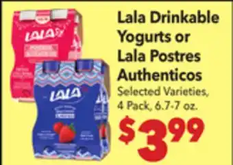 Vallarta Supermarkets Lala Drinkable Yogurts or Lala Postres Authenticos offer