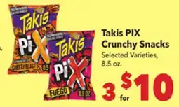 Vallarta Supermarkets Takis PIX Crunchy Snacks offer