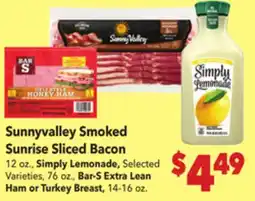 Vallarta Supermarkets Sunnyvalley Smoked Sunrise Sliced Bacon offer
