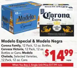 Vallarta Supermarkets Modelo Especial & Modelo Negra offer