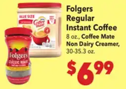 Vallarta Supermarkets Folgers Regular Instant Coffee offer