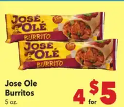Vallarta Supermarkets Jose Ole Burritos offer