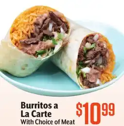 Vallarta Supermarkets Burritos a La Carte offer