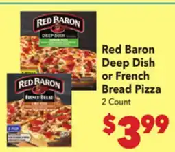 Vallarta Supermarkets Red Baron Deep Dish or French Bread Pizza offer