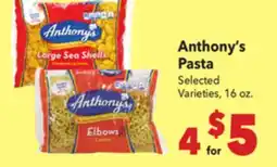 Vallarta Supermarkets Anthony's Pasta offer