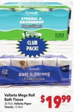 Vallarta Supermarkets Vallarta Mega Roll Bath Tissue offer