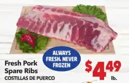 Vallarta Supermarkets Fresh Pork Spare Ribs / COSTILLAS DE PUERCO offer