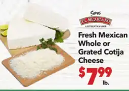Vallarta Supermarkets Fresh Mexican Whole or Grated Cotija Cheese offer