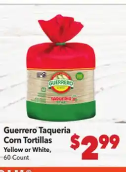 Vallarta Supermarkets Guerrero Taqueria Corn Tortillas offer