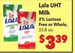Vallarta Supermarkets Lala UHT Milk offer