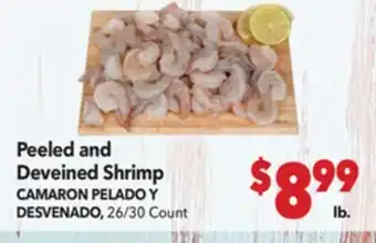 Vallarta Supermarkets Peeled and Deveined Shrimp/CAMARON PELADO Y DESVENADO offer