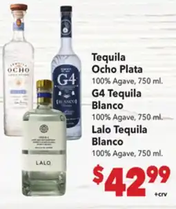 Vallarta Supermarkets Tequila Ocho Plata offer