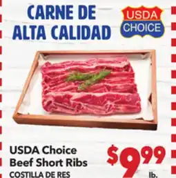 Vallarta Supermarkets USDA Choice Beef Short Ribs / COSTILLA DE RES offer