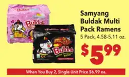 Vallarta Supermarkets Samyang Buldak Multi Pack Ramens offer