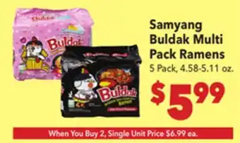 Vallarta Supermarkets Samyang Buldak Multi Pack Ramens offer