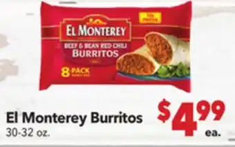 Vallarta Supermarkets El Monterey Burritos offer