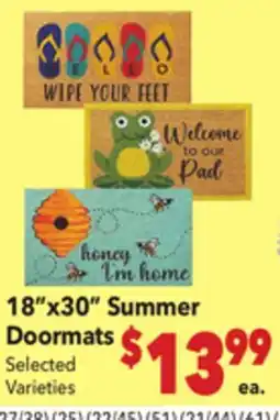 Vallarta Supermarkets 18x30 Summer Doormats offer