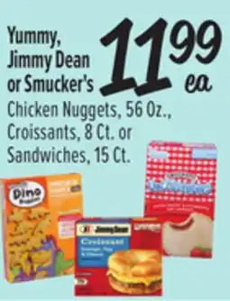 El Super Yummy, Jimmy Dean or Smucker's Chicken Nuggets, 56Oz., Croissants, 8Ct. or Sandwiches, 15Ct offer
