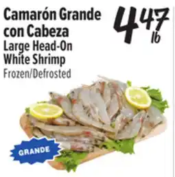 El Super Large Head-On White Shrimp offer